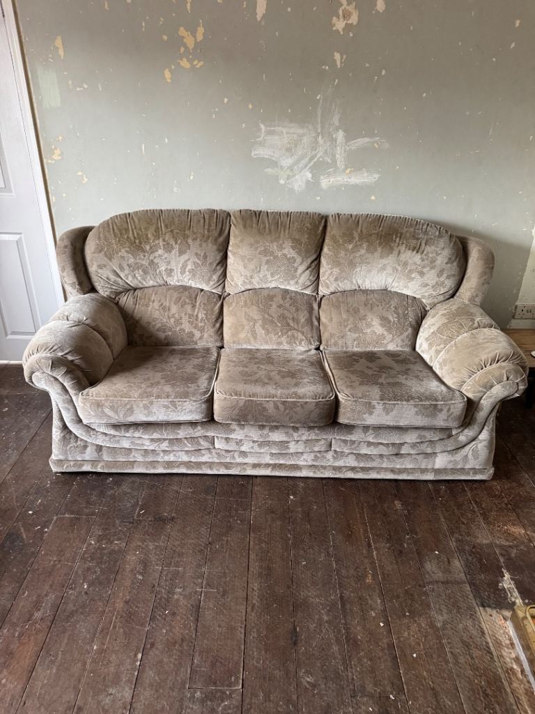FREE- Three-Seater Sofa and Armchair Set – Fair Condition