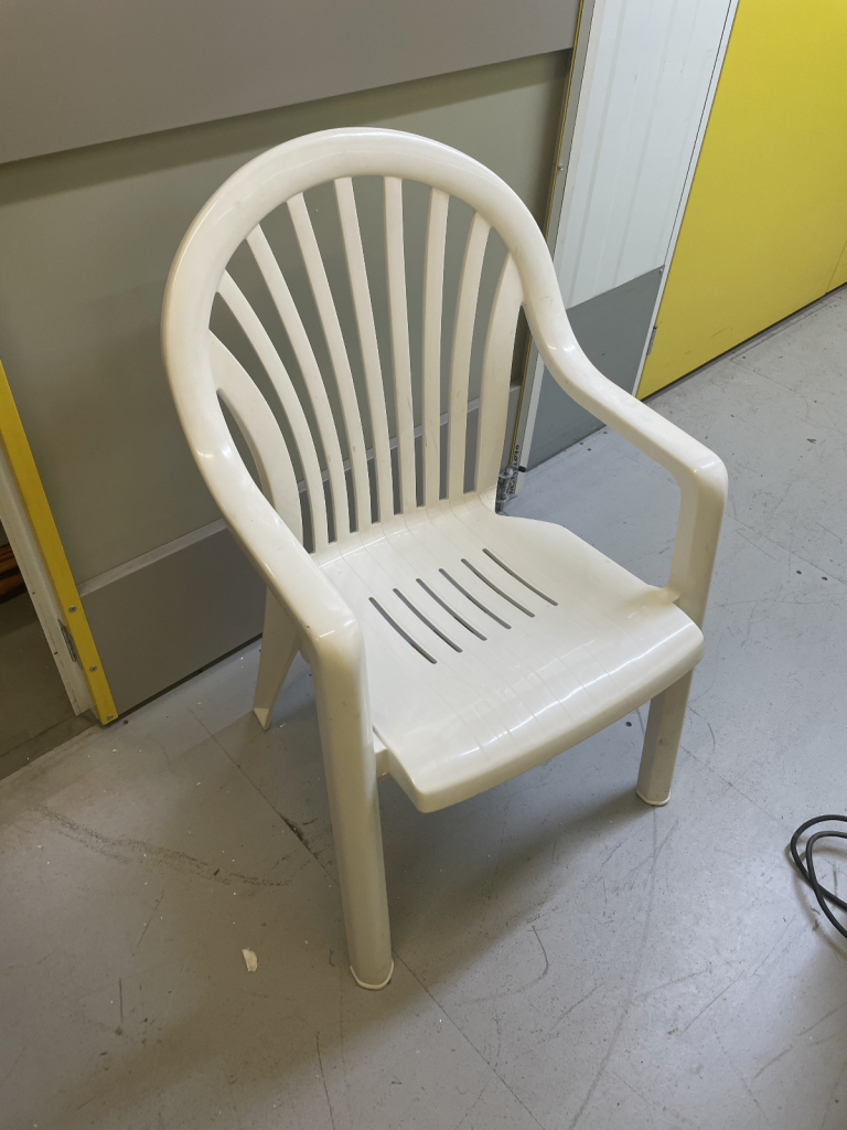 Classic White Plastic Patio Chair