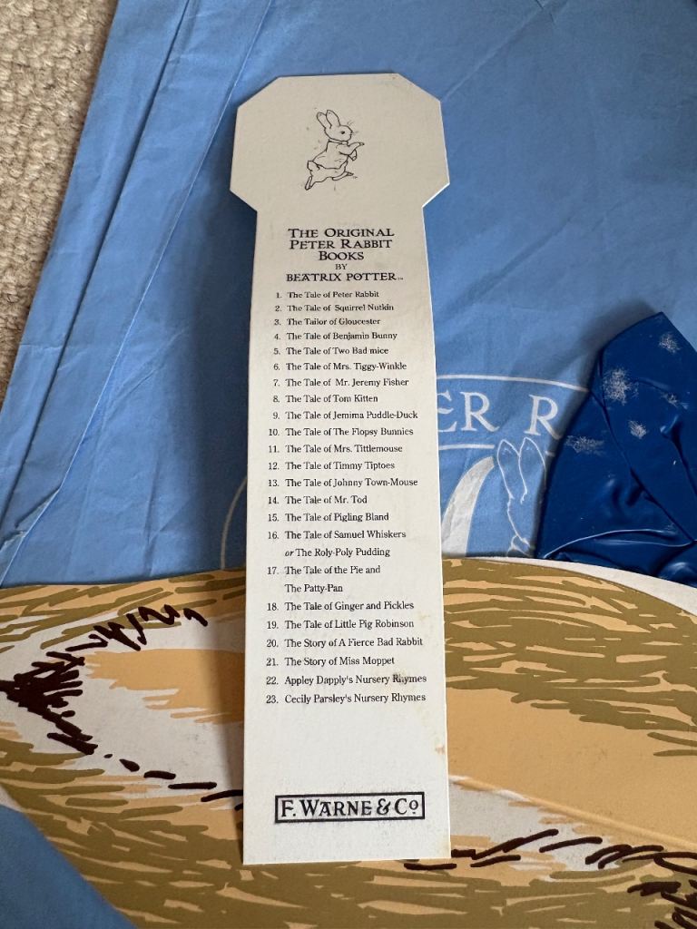Peter Rabbit 100 Years Anniversary Collectable Ephemera Kit 1993