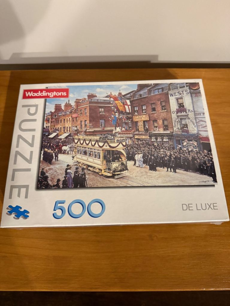 Brand New Waddingtons De Luxe 500 Piece Jigsaw Puzzle Electric Tram 1903