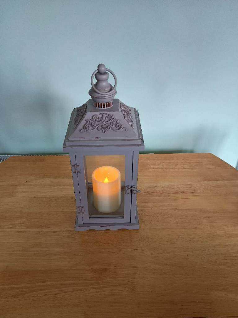 Lantern with Flickering Candle 