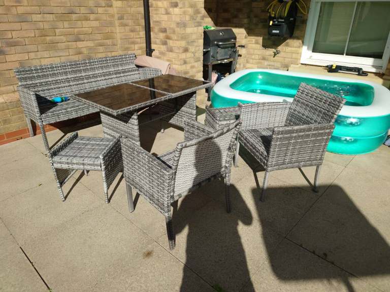 Rattan Garden Furniture Set - As New