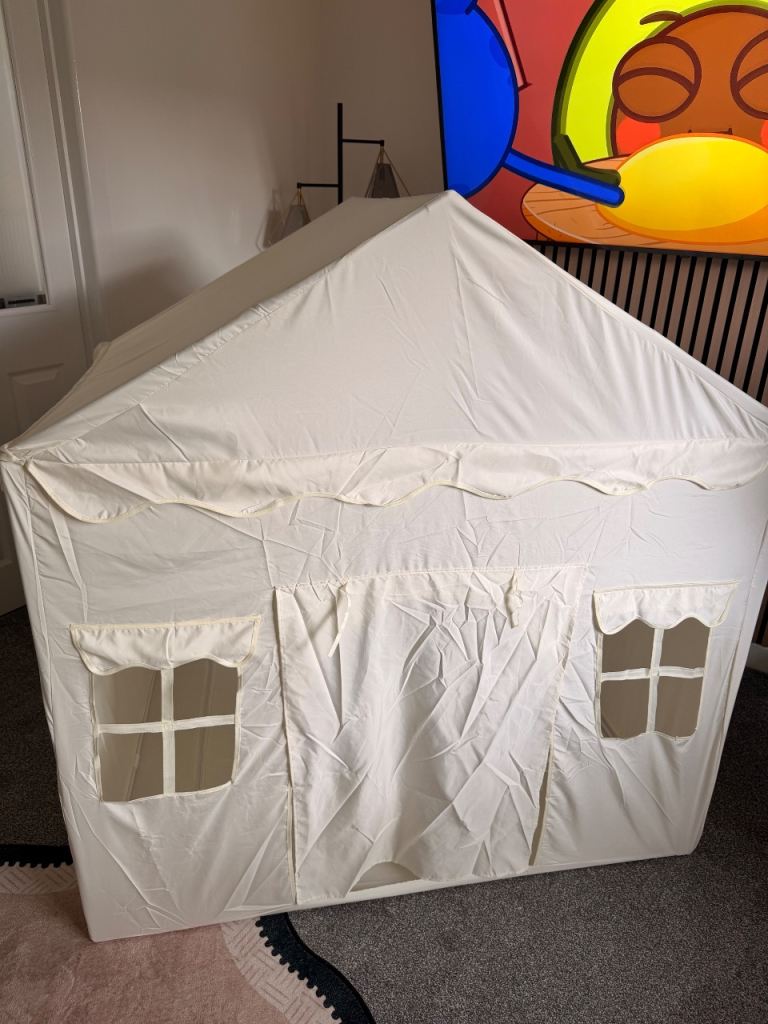 Cream Fabric Play Tent / Playhouse – Excellent Condition