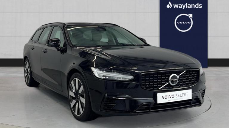 2025 Volvo V90 Plus, T6 AWD Plug-in hybrid, Electric/Petrol, Dark (Blond Leather, BLIS) Estate Pe...