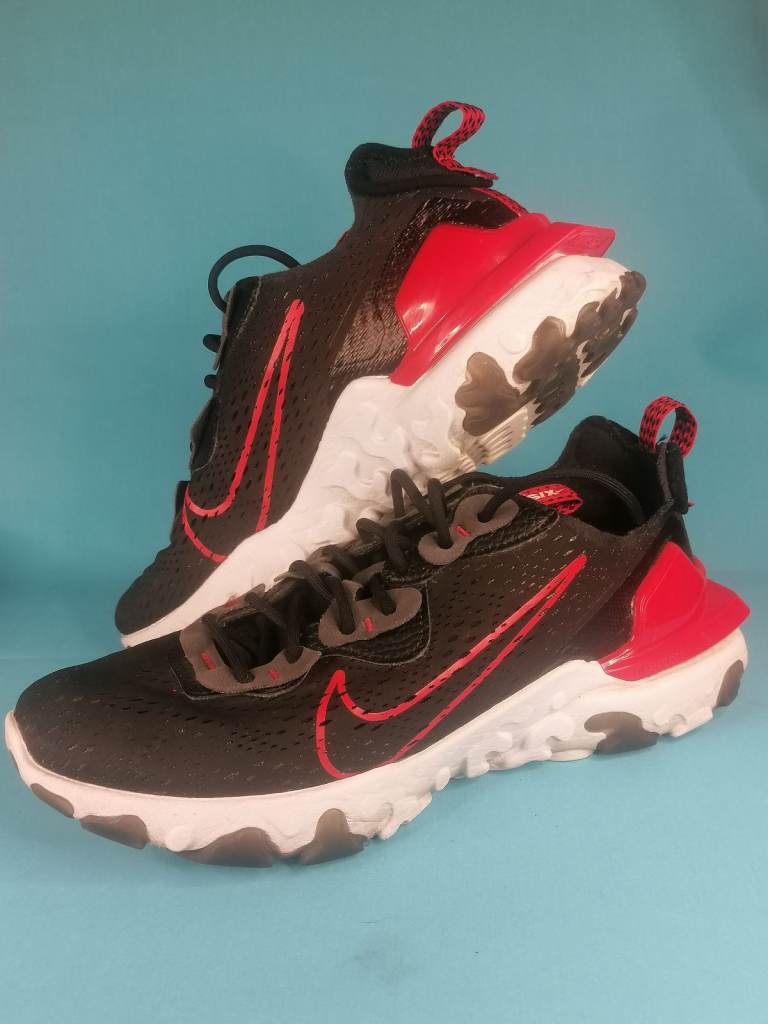 Very good condition. (used Couple time). UK-Size 8- Nike React Vision Black University Red.