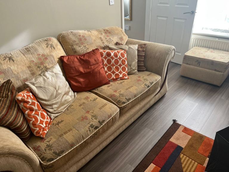 3 seater sofa and chair