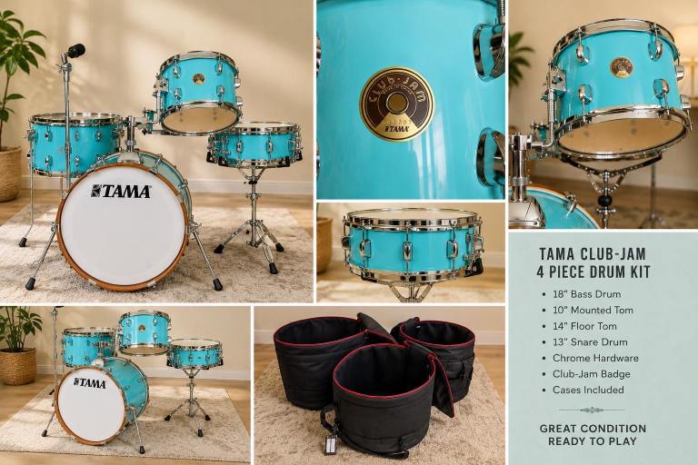 Tama Club-Jam 4 Piece Drum Kit - Great Condition, Ready to Play