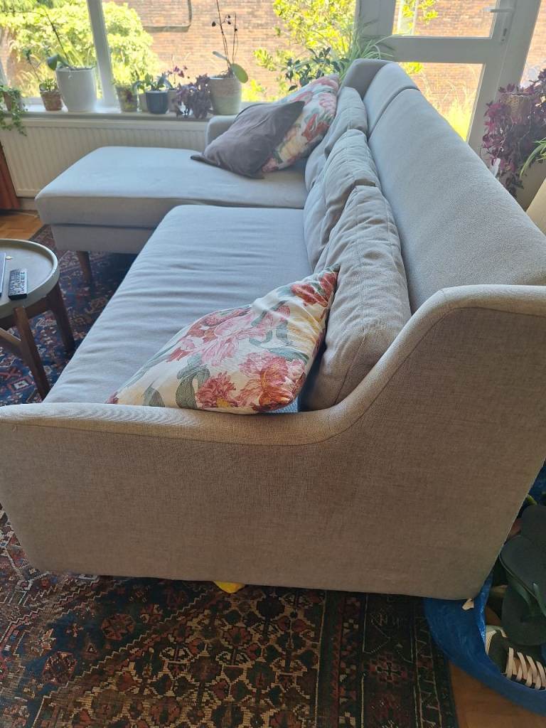 West Elm 3 seater sofa with chaise