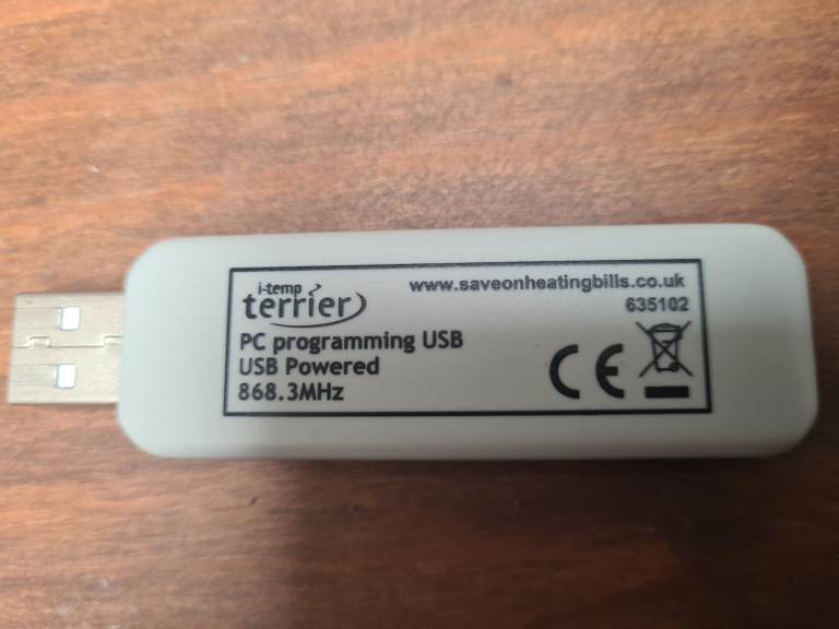 The Pegler Terrier i-Temp The USB PC Programmer (dongle)