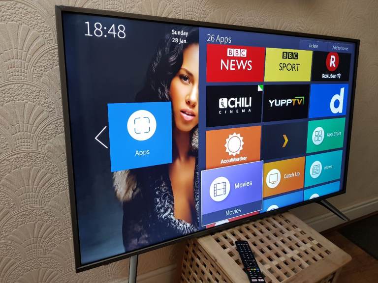 BOXED HISENSE 60 INCH SMART 4K UHD HDR QLED TV WITH WIFI, FREEVIEW & FREESAT HD,