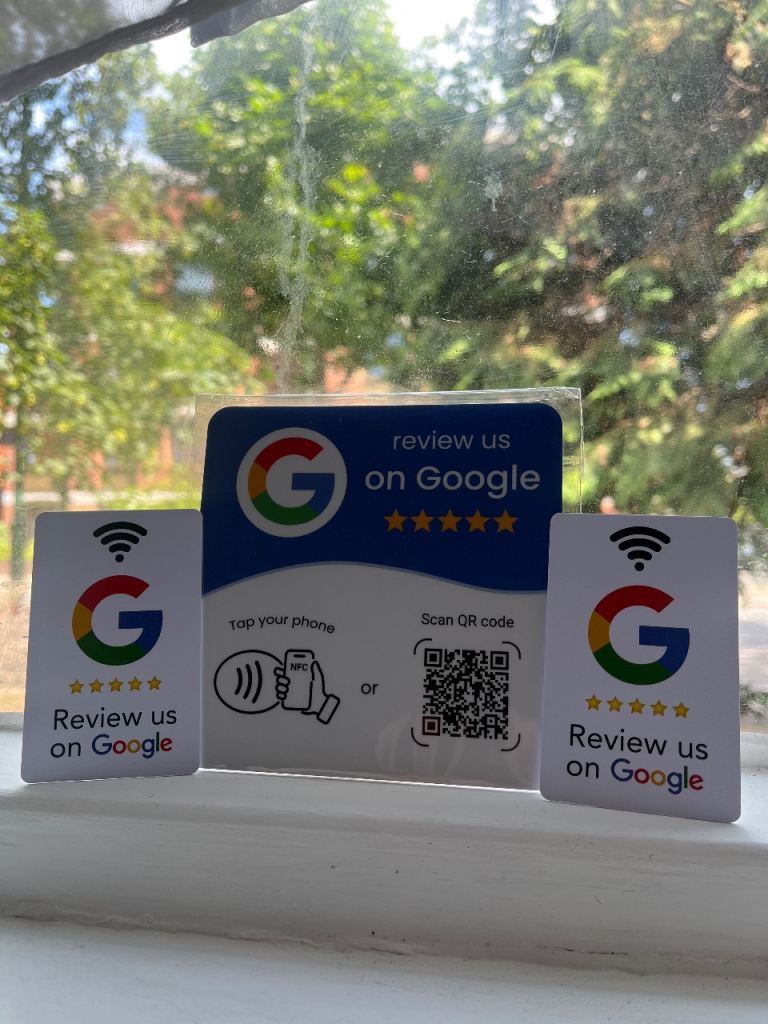 NFC Google Review Cards for Business – Free Setup