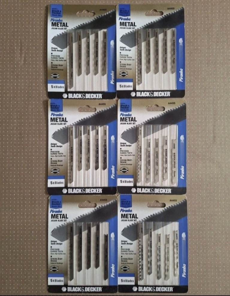 Piranha Jigsaw Blades Metal Cutting A4455 Packs Black Decker Dewalt Ryobi Hitachi etc will post 