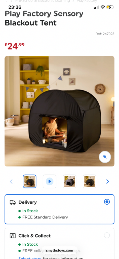 Sensory tent 🥰 brand new! 