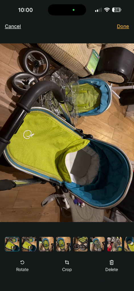 iCandy Pushchair with Rain Cover and Wheels – Good Condition