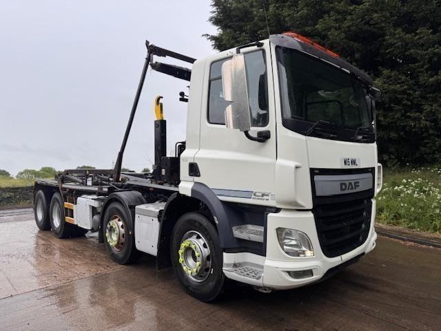 2018 DAF CF 440 E6 Hyva hook loader sheet system auto air con