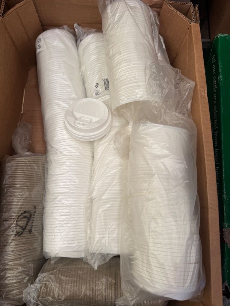 Takeaway coffee cup lids 