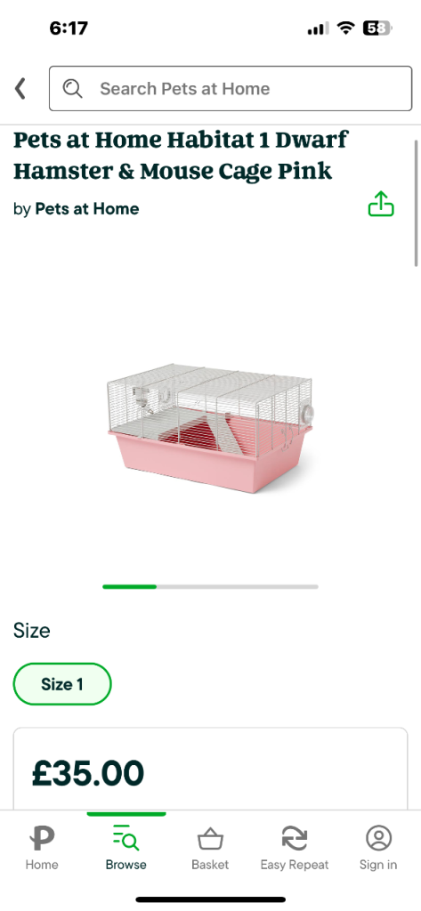 image for Small hamster cage 