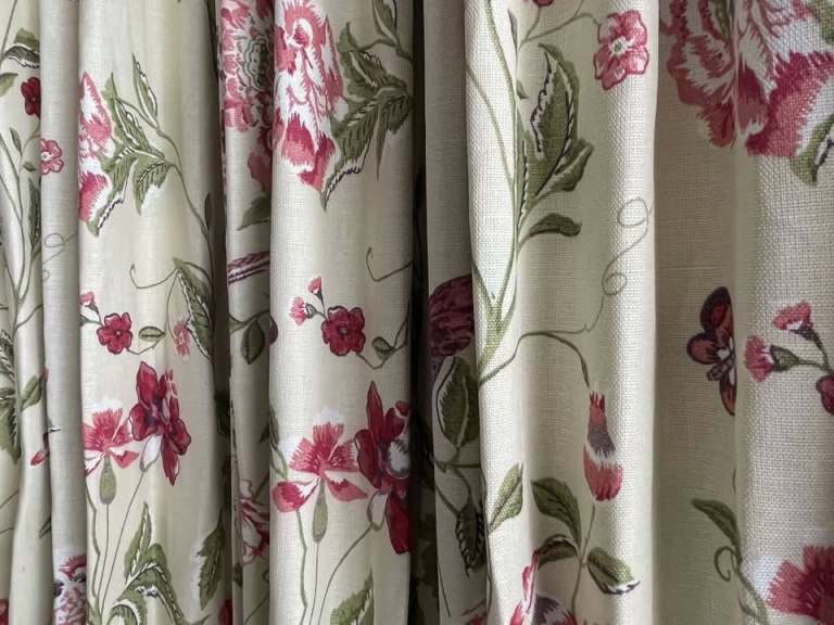 Beautiful Handmade Laura Ashley Curtains – Custom Made by Skilled Burberry Machinist