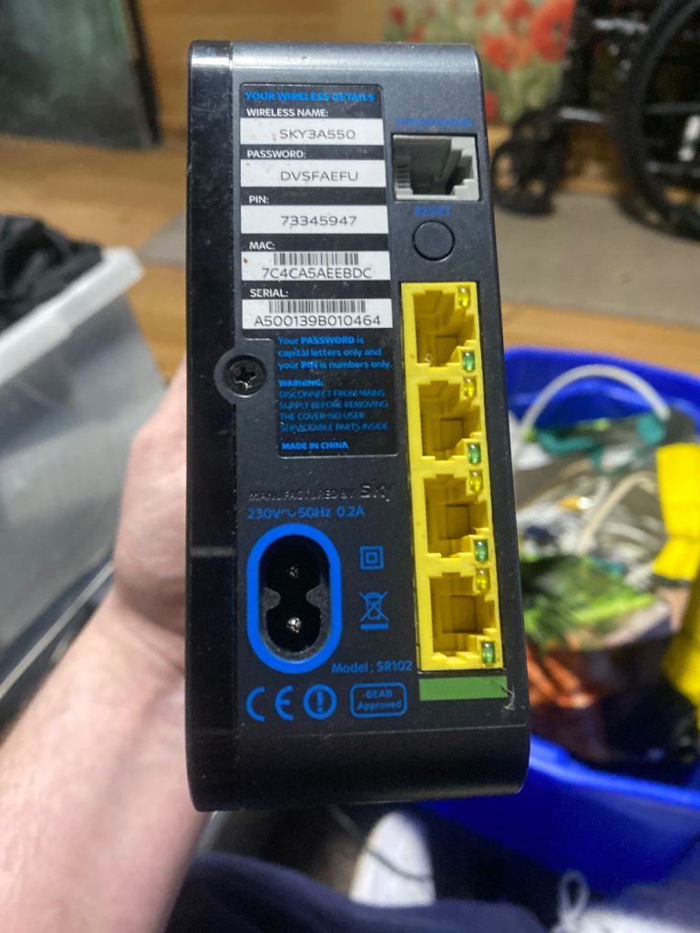 Sky SR102 Broadband Router – Good Condition