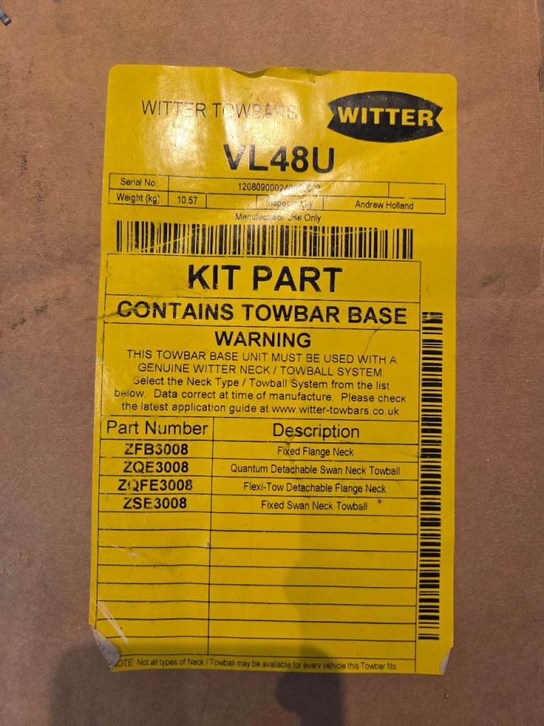 Tow bar kit for Volvo