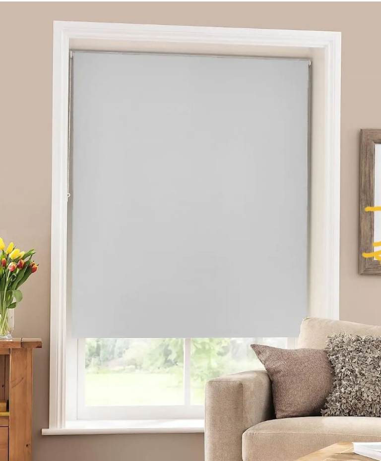 3 X Dunelm roller blinds grey 