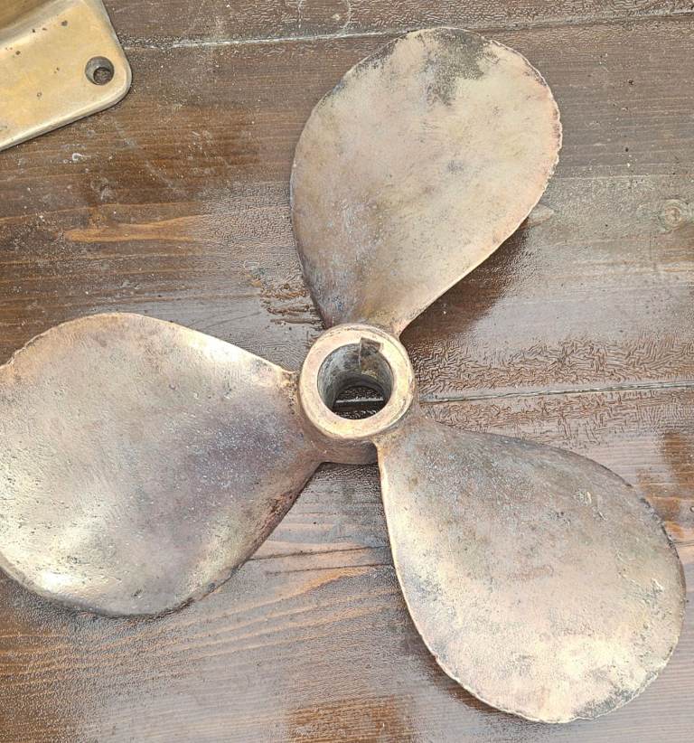 Vintage bronze boat propellor