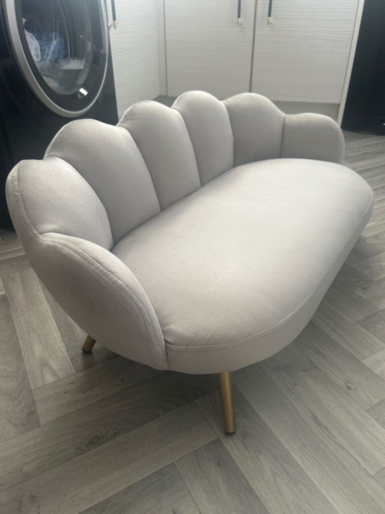 Vivian grey velvet pet bed/sofa (£50 rrp £99)