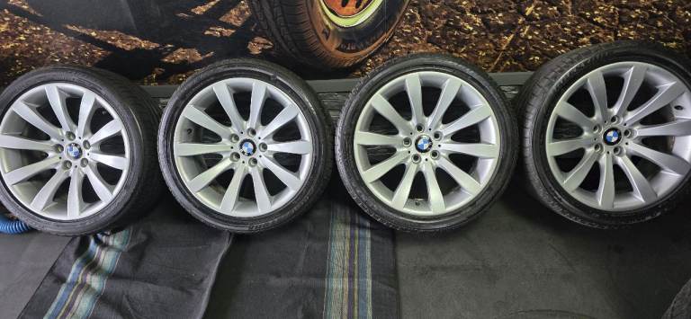 BMW Genuine 19 alloy wheels + 4 x tyres 245 40 19/275 35 19 Bridgestone Potenza RUN FLAT