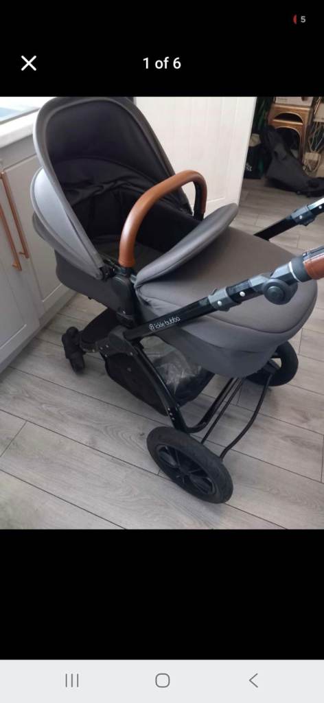 Ickle Bubba Grey Pushchair & Carrycot - Good Condition