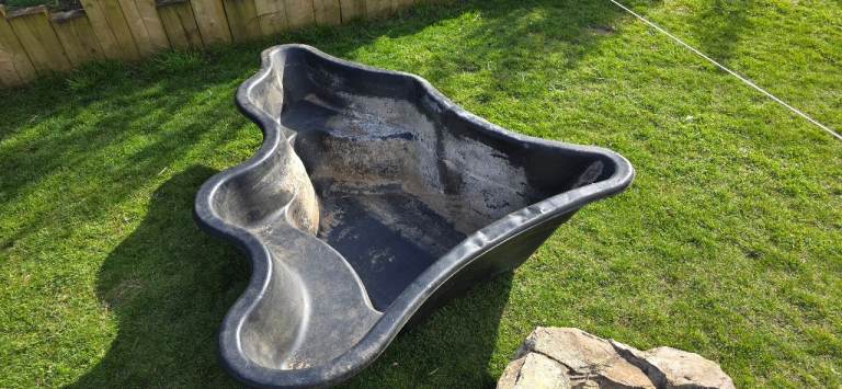 Plastic pond and waterfall