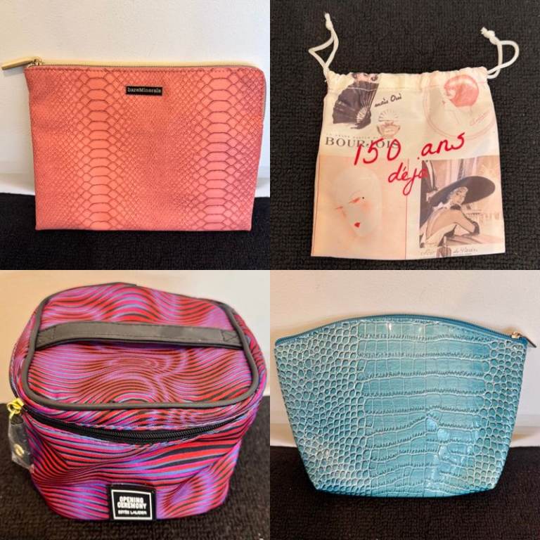 Women’s 4 Cosmetic/Toiletries Bags by BareMinerals/Bourjois Paris/Cult Beauty/Estée Lauder £20.
