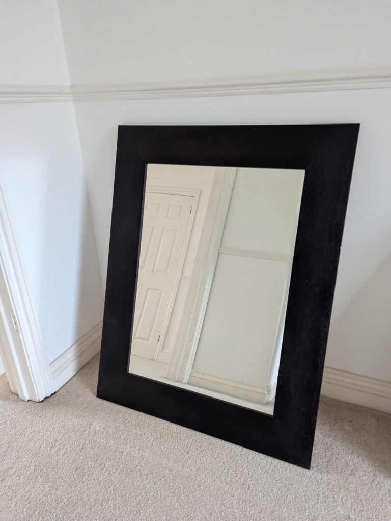 image for Black wood mirror 