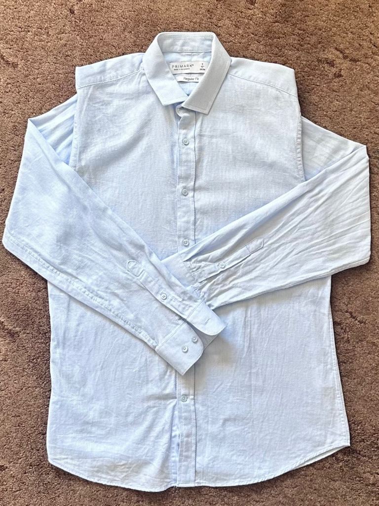 Men’s Primark Light Blue Shirt | S - Regular Fit | Very Good Condition