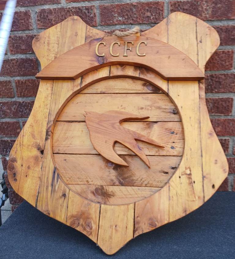 CCFC handmade wooden shield 