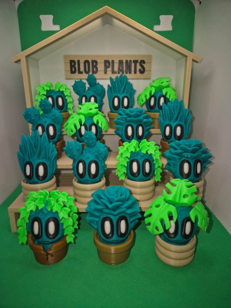 image for 3d blob plants in a plant pot