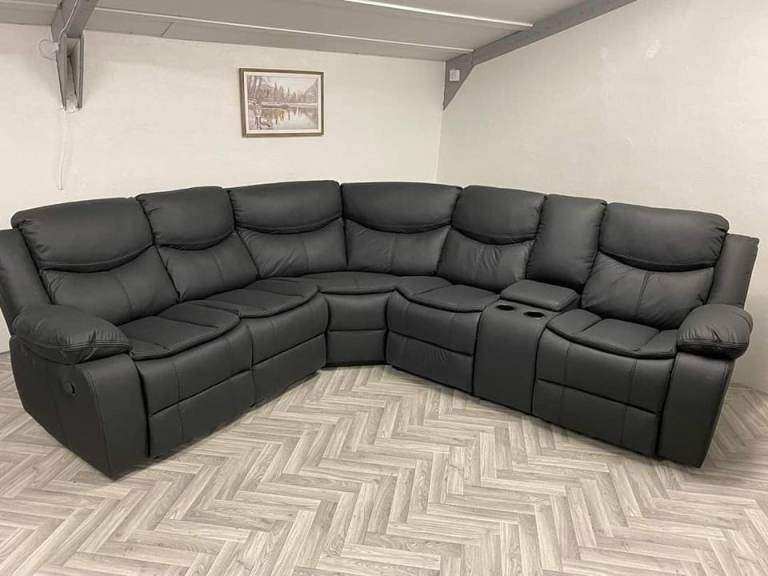 Roma Recliner Leather Sofas | Corner Or 3+2 Seater Couch | Fast Delivery Order Now COD ! 