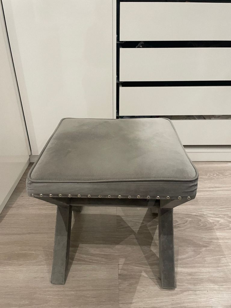 Grey dressing table chair 