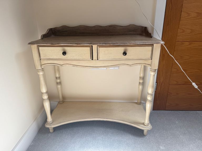 Vintage Provincial style two-tone console table 