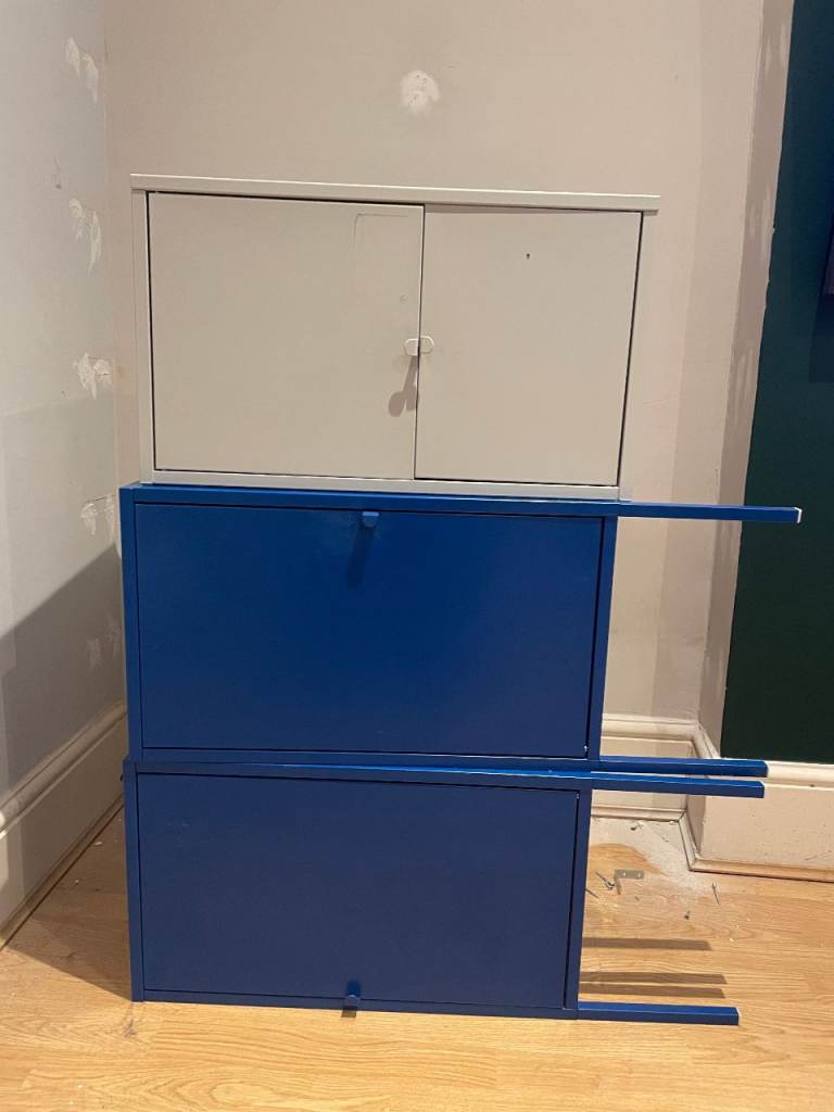 3 IKEA Lixhult metal cabinets for FREE