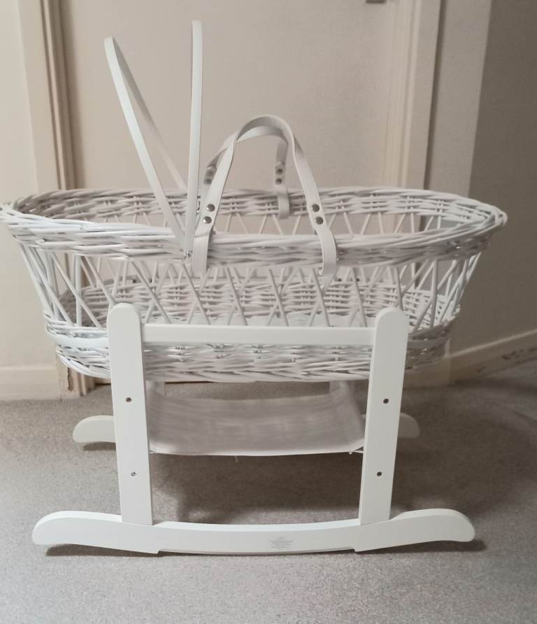 White Wicker Bassinet