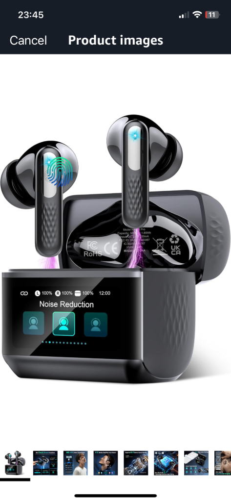 Earbuds Wireless Bluetooth 5.4 Brand New Boxed Black 