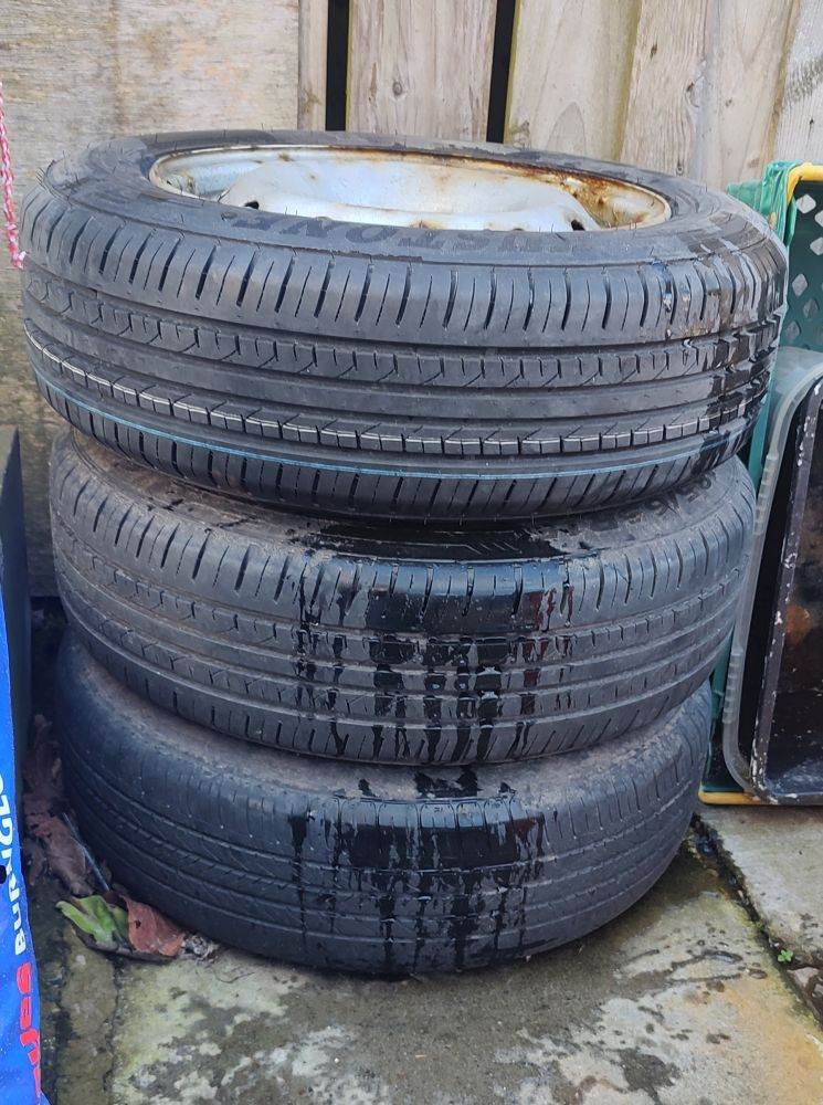 3 steel trailer wheels 15 inch , 4 bolt for 100mm pcd traler hub