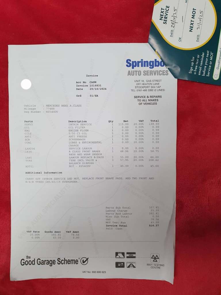 FULL Service History + MOT - 31/10/2026. 2005 Mercedes-Benz A150 Classic SE 1.5 Petrol Manual 5 door