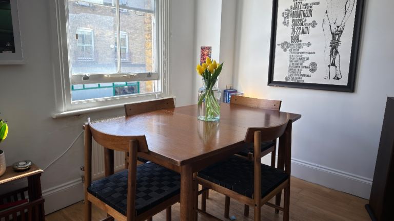 Mid Century Modern 1960s Teak Extending Dining Table by Scandart