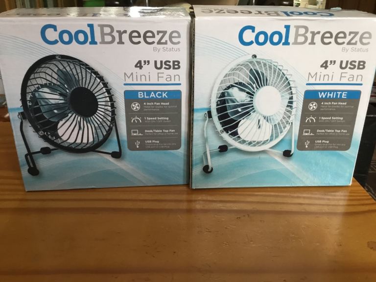 2 Mini usb desk fans for sale 
