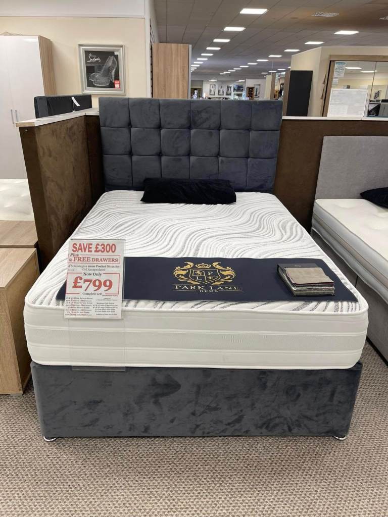 📢Brand New Stunning & Modern 4ft6 Luxury Double Divan Bed With Mattress ~ Quick & Free Delivery🚛