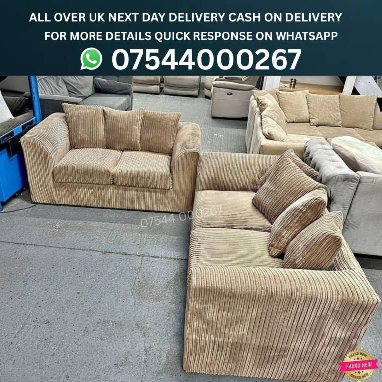 Comfort Fabric Sofa – New Condition | Delivery Can Be Arranged