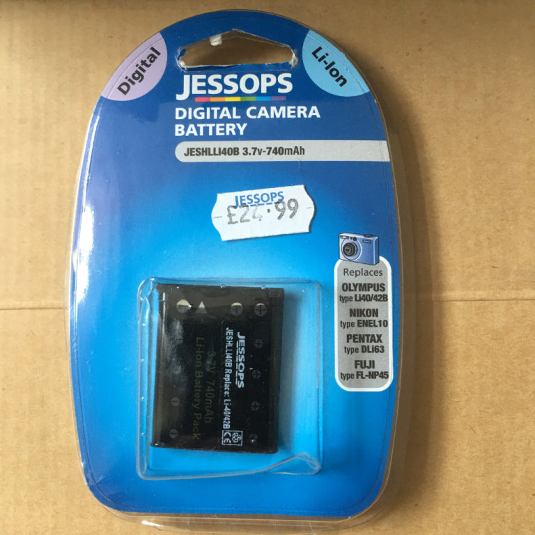 Jessops Li-Ion Digital Camera Battery JESHLLI40B for Nikon, Olympus, Pentax, Fuji