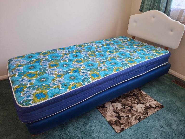 Single bed with Divan base, headboard & Mattress