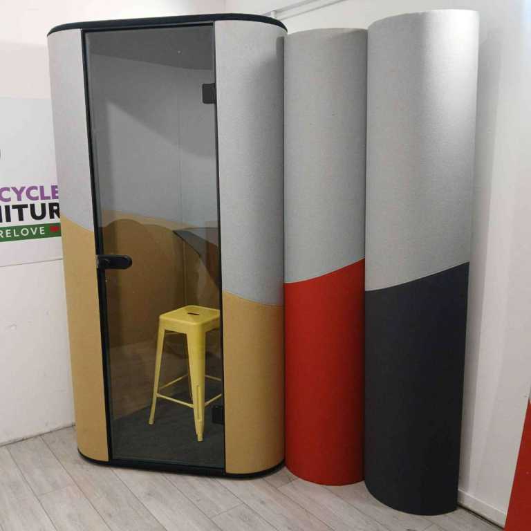 Office / Privacy Pod, Power, Ventilation, Lighting, Glass / Grey / YellowOFFICE CHAIRS FROM £79